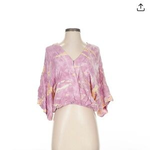 Young Fabulous & Broke Blush Tie-Dye Top